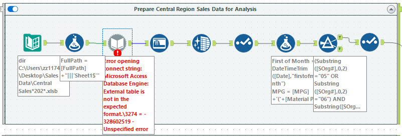 Error opening connect string: Microsoft Access Dat